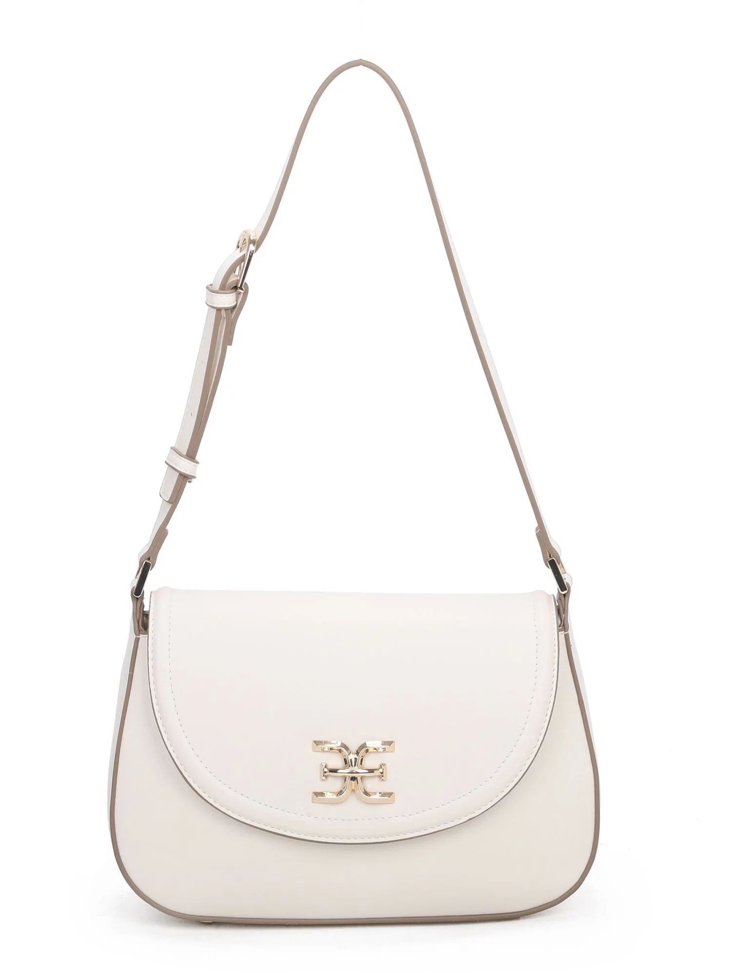 Sam Edelman Women's Bella Shoulder Handbag, Ivory | Walmart (US)