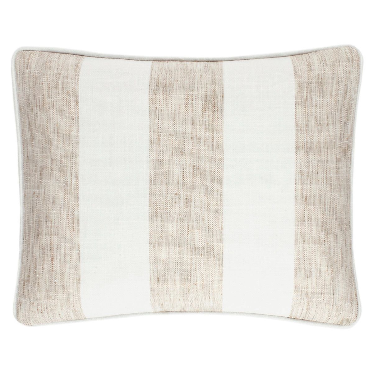 Awning Stripe Natural Indoor/Outdoor Decorative Pillow | Annie Selke