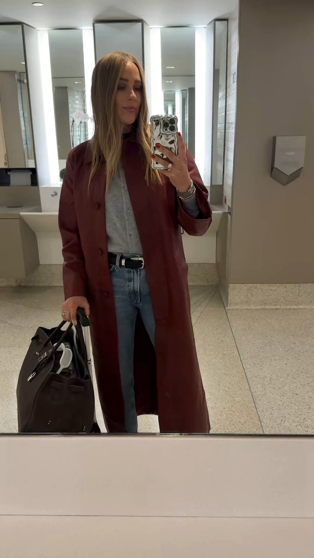 Fashion Jackson, travel outfit
Coat: small
Sweater: small
Tee: small
Jeans: size down

#LTKOver40 #LTKTravel #LTKootd