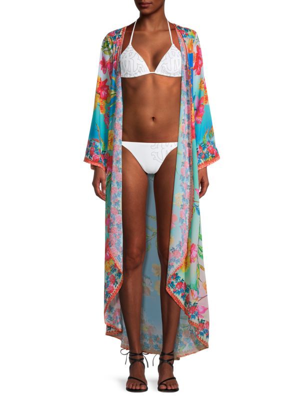 Duster Embellished Floral Kimono Cover-Up | Saks Fifth Avenue OFF 5TH
