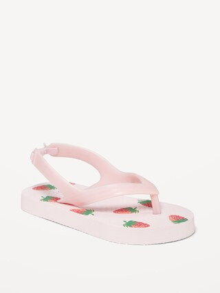 Printed Flip-Flops for Toddler Girls (Partially Plant-Based) | Old Navy (US)
