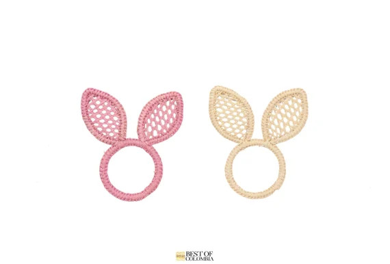 Bunny Iraca Palm Napkin Ring  Easter Edition | Etsy | Etsy (US)