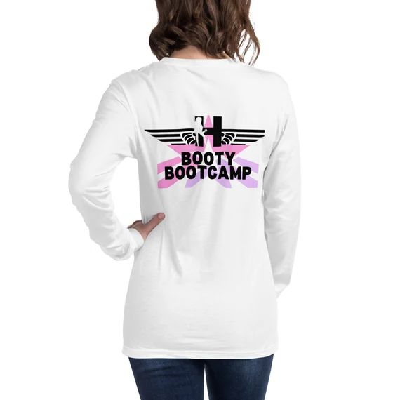 BOOTY Bootcamp Heather Newman Fitness Program Tee White/grey | Etsy | Etsy (US)