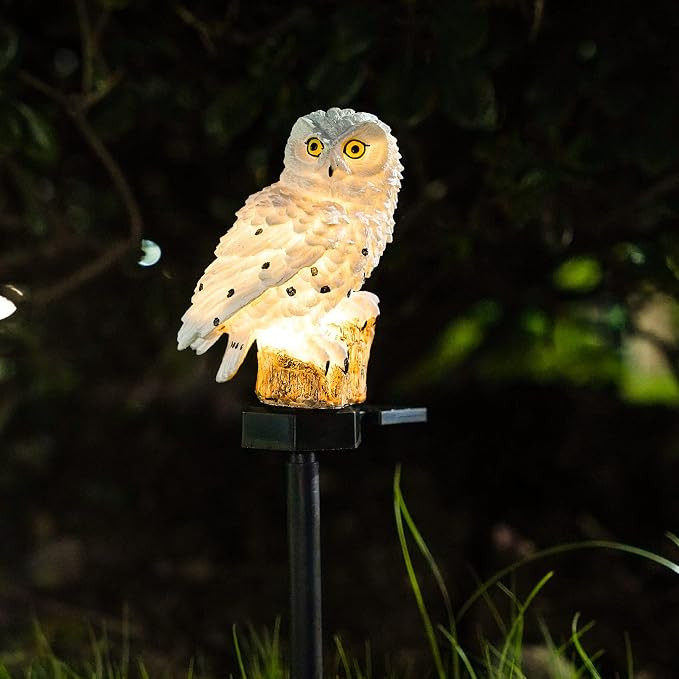 XURLEQ Garden Solar Light Outdoor Decor, Resin Owl Solar LED Light with Stake, Animal Waterproof ... | Amazon (US)