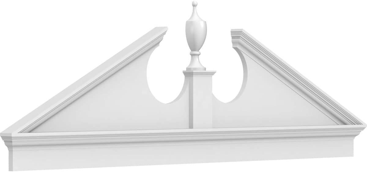 84" Bottom Width x 27 7/8"H x 2 3/4"P (Pitch 6/12 Acorn Architectural Grade PVC Combination Pedim... | Amazon (US)