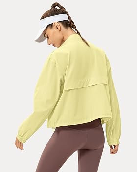 Women's Lightweight Zip Up Athletic Jacket Stand Collar Windproof Sun Protection Workout Outdoor ... | Amazon (US)