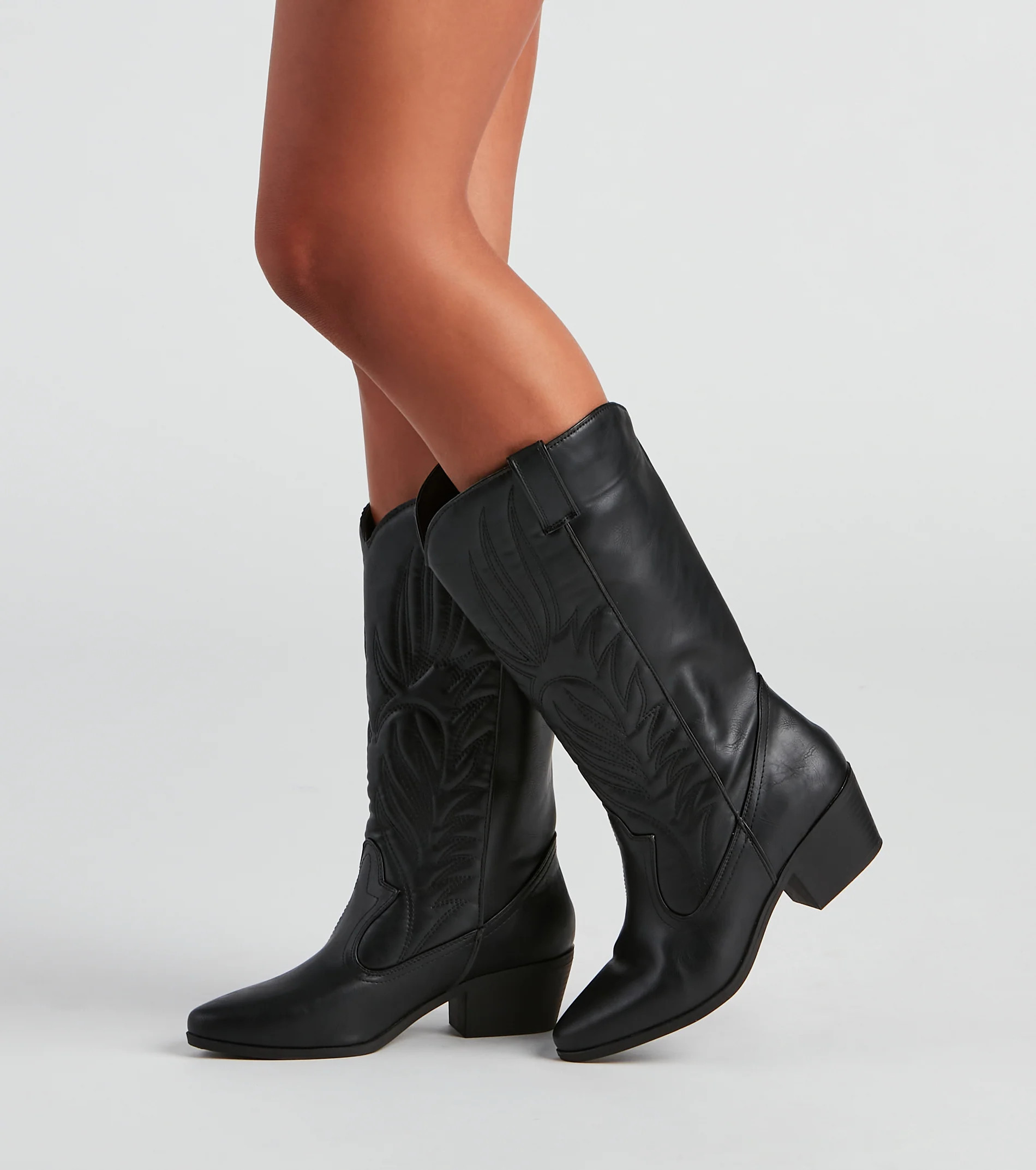 Western Roots Faux Leather Cowboy Boots | Windsor Stores