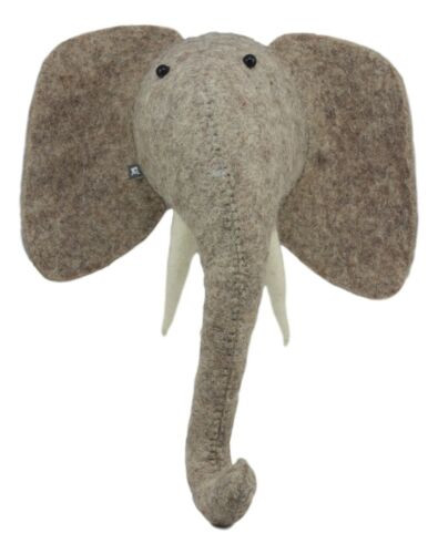 Fiona Walker England Handmade Organic Jungle Elephant Head Wall Decor Mini 12"H | Walmart (US)