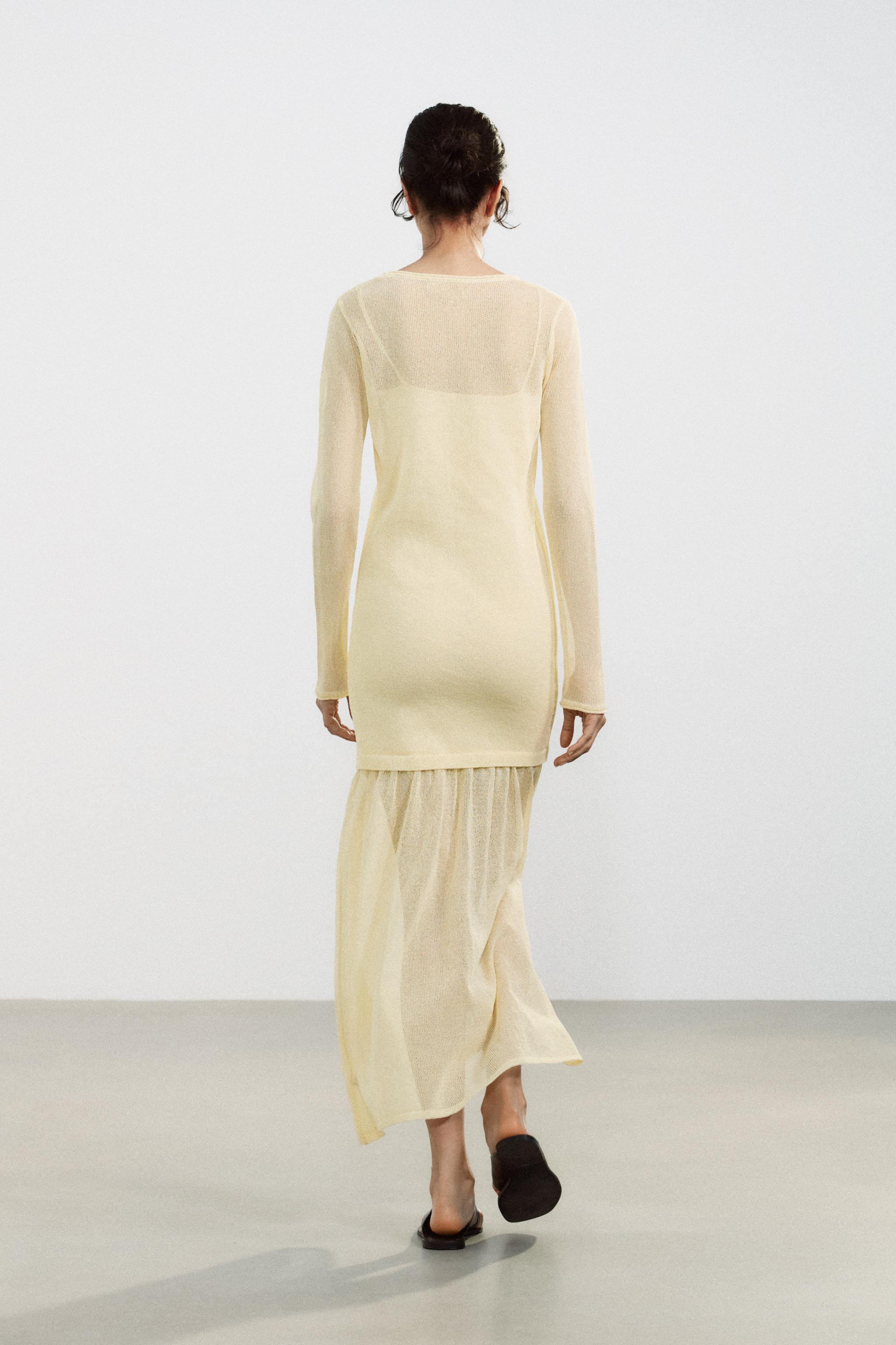 DOUBLE LAYER KNIT DRESS | Zara UK