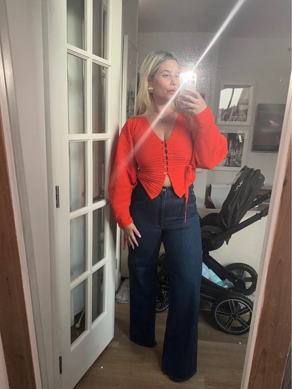 This outfit is such a vibe. I’m wearing size medium in the top and size 30 for the denim pants.

#LTKstyletip #LTKFind