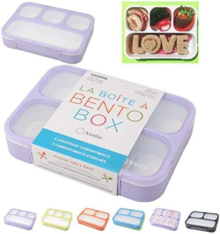 Bento Lunch Box for Kids Lunch-Boxes for Women Adults Girls Boys | Leakproof Snack Containers for... | Amazon (US)