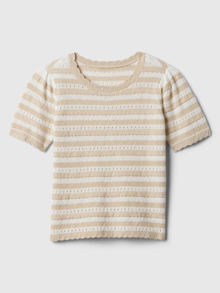 babyGap Stripe Crochet Sweater Top | Gap Factory