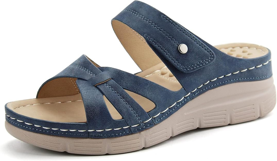 Ortho+rest Women Orthotic Slides Comfortable Orthopedic Sandals Walking Sandals with Arch Support | Amazon (US)