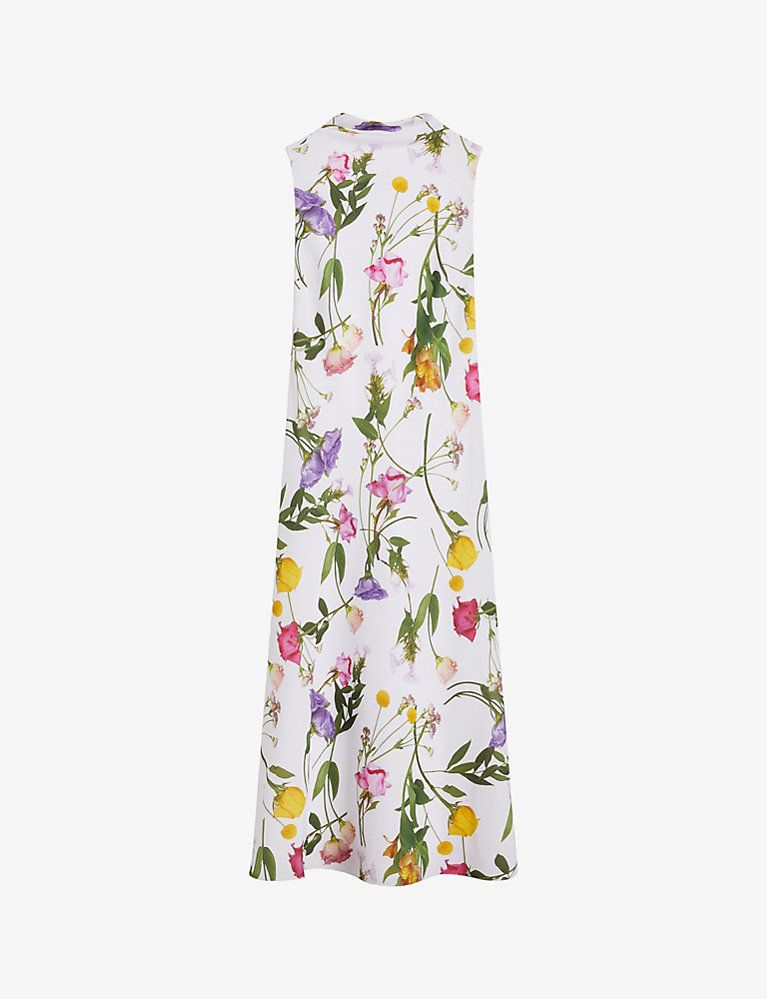 Addilin floral-print woven midi dress | Selfridges