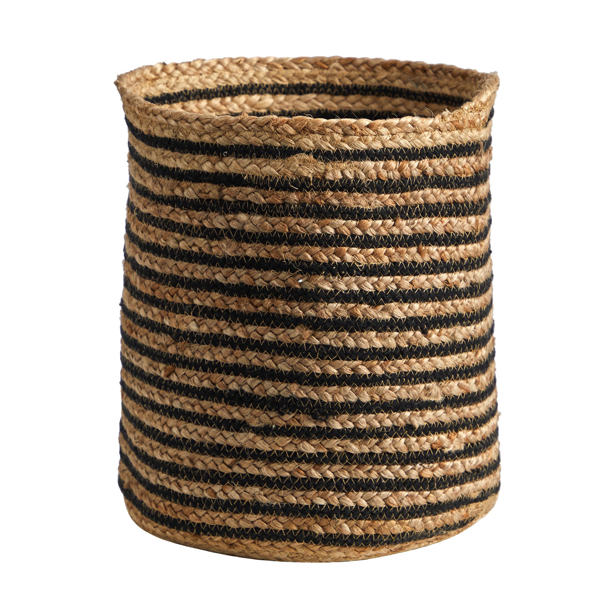 Nearly Natural Beige 13.5" x 13" Handmade Natural Jute Basket Planter | Walmart (US)