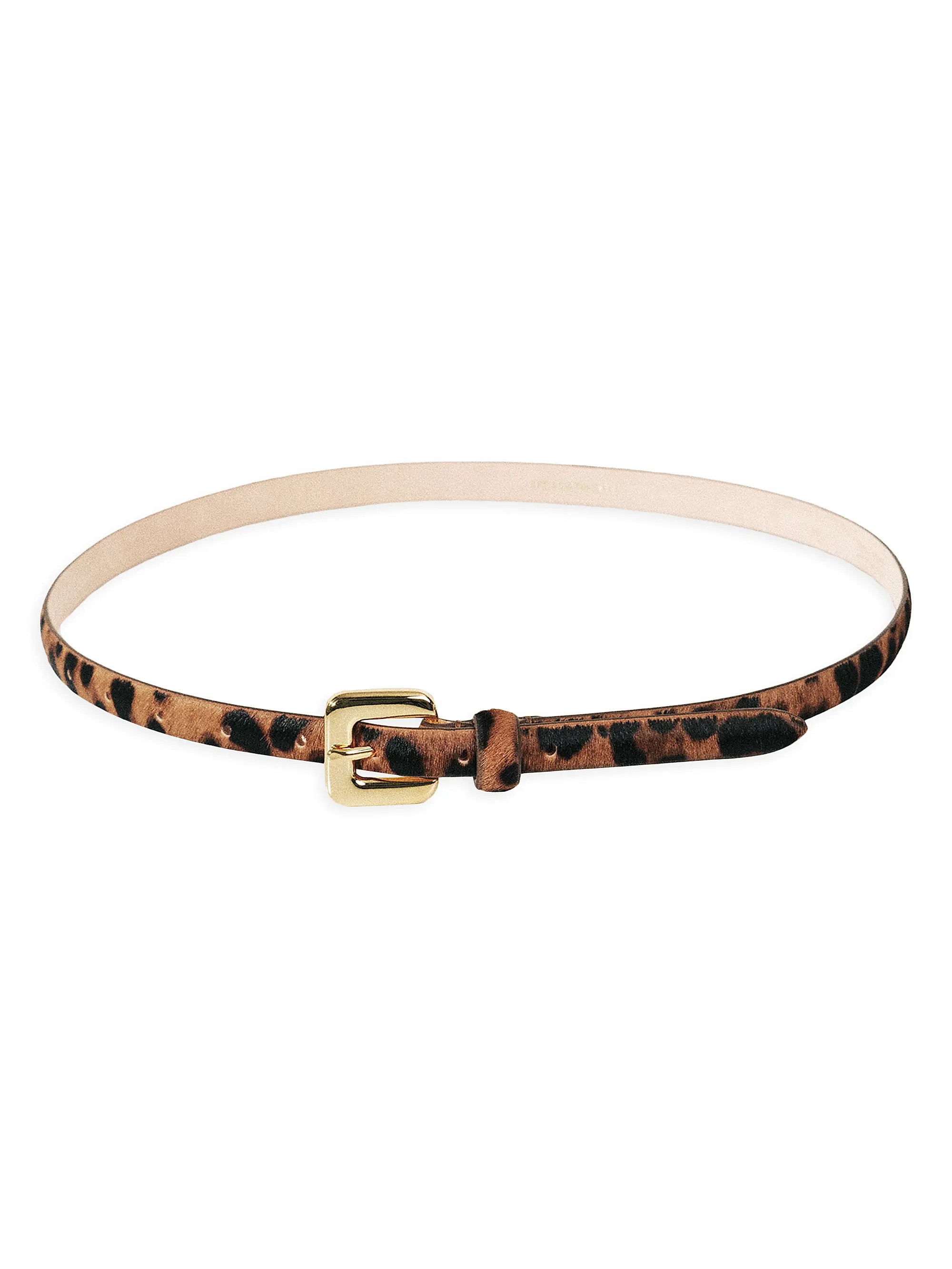 Déhanche Mara Leopard Calf Hair Leather Belt | Saks Fifth Avenue | Saks Fifth Avenue