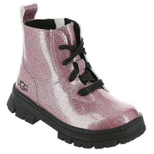 UGG Unisex-Child Ashton Lace Up Glitter Boot, Glitter Pink, 6 Big Kid | Amazon (US)