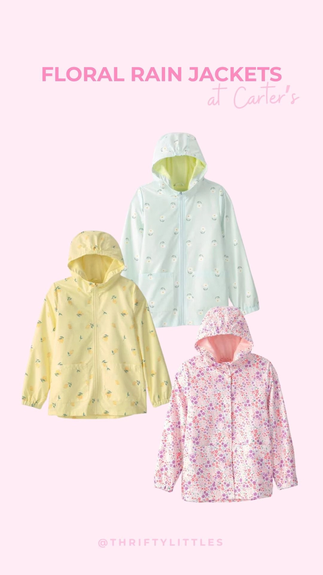 Rainy days just got brighter with Carter’s new floral rain jackets! 🌸

#LTKKids