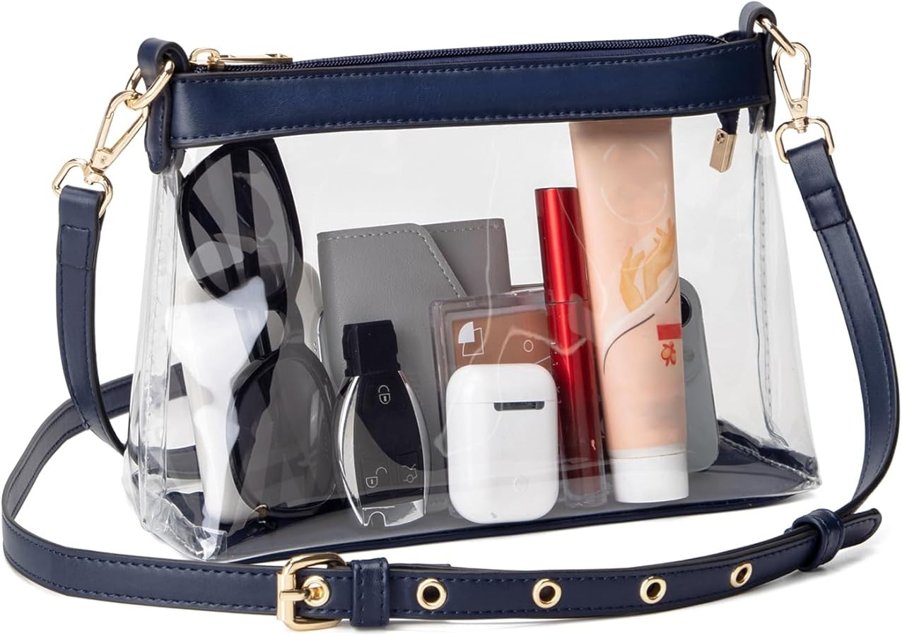 Clear Bag for Stadium Events, Clear Purses for Women, Stadium Approved Crossbody Bag | Amazon (US)