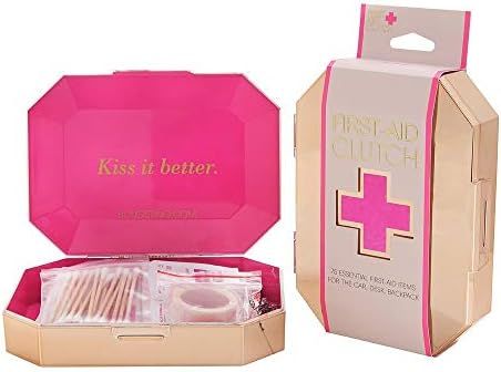 BLINGSTING First-Aid Clutch Kit - Compact Safety Case with 75 Essential First Aid Items - Rose Gold | Amazon (US)