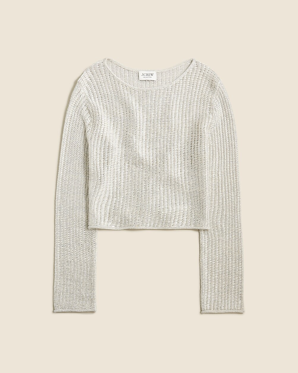 Collection metallic open-weave sweater | J. Crew US
