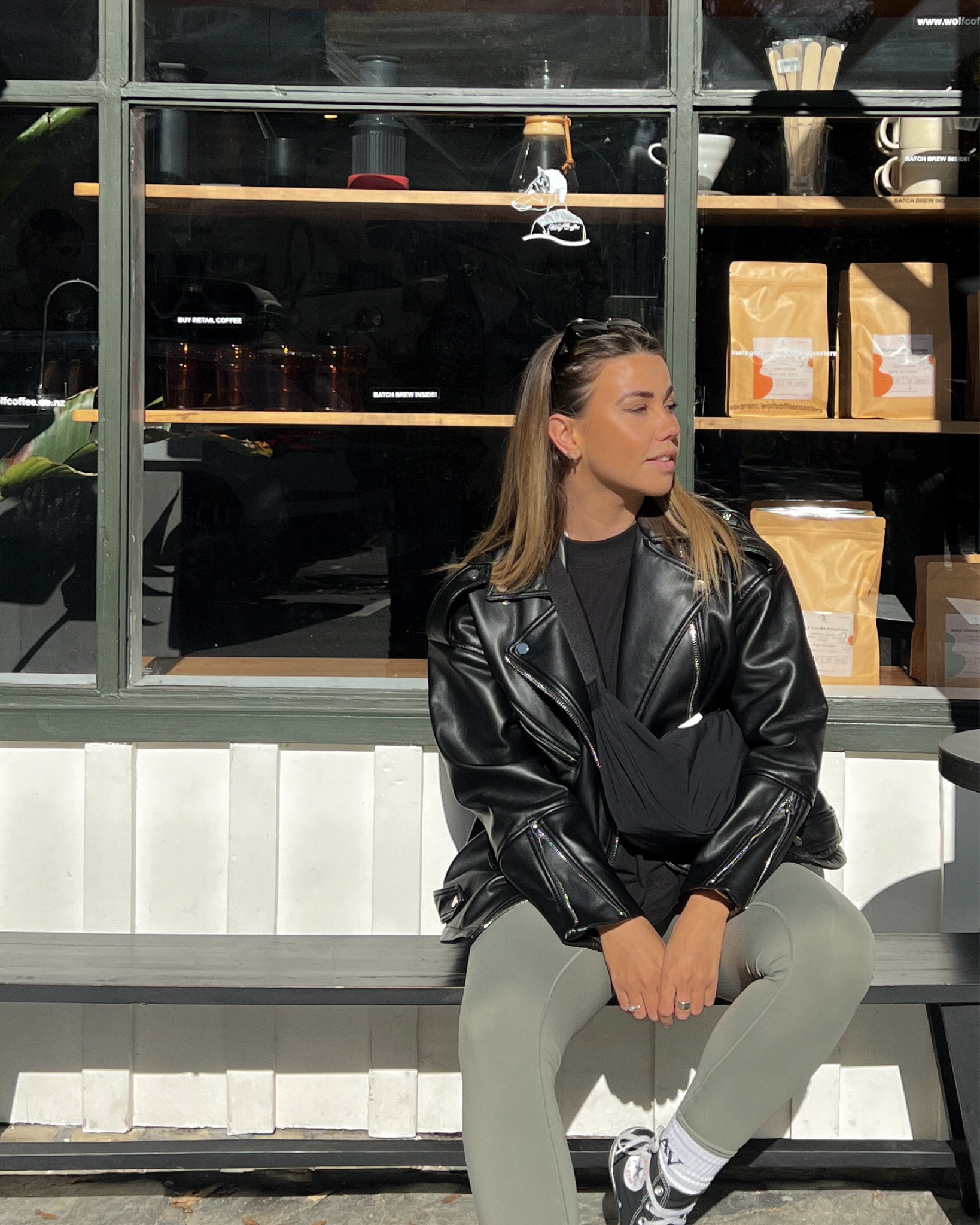 Why are leggings just the best thing to style? I wear mine so often and these olive green adanola ones are great for athleisure styled with a leather jacket and some converse to give it the casual outfit inspo. 
.
| Summer outfits | spring outfit inspo | uk fashion influencer | uk style inspo | spring outfit ideas | ootd | outfit of the day | spring summer outfit idea spring outfit | spring ootd | adanola leggings | minimal style | capsule wardrobe | conscious style | what I’m wearing | Pinterest style | aesthetic outfit | casual aesthetic outfit | Pinterest fashion 

#LTKeurope #LTKstyletip #LTKunder100