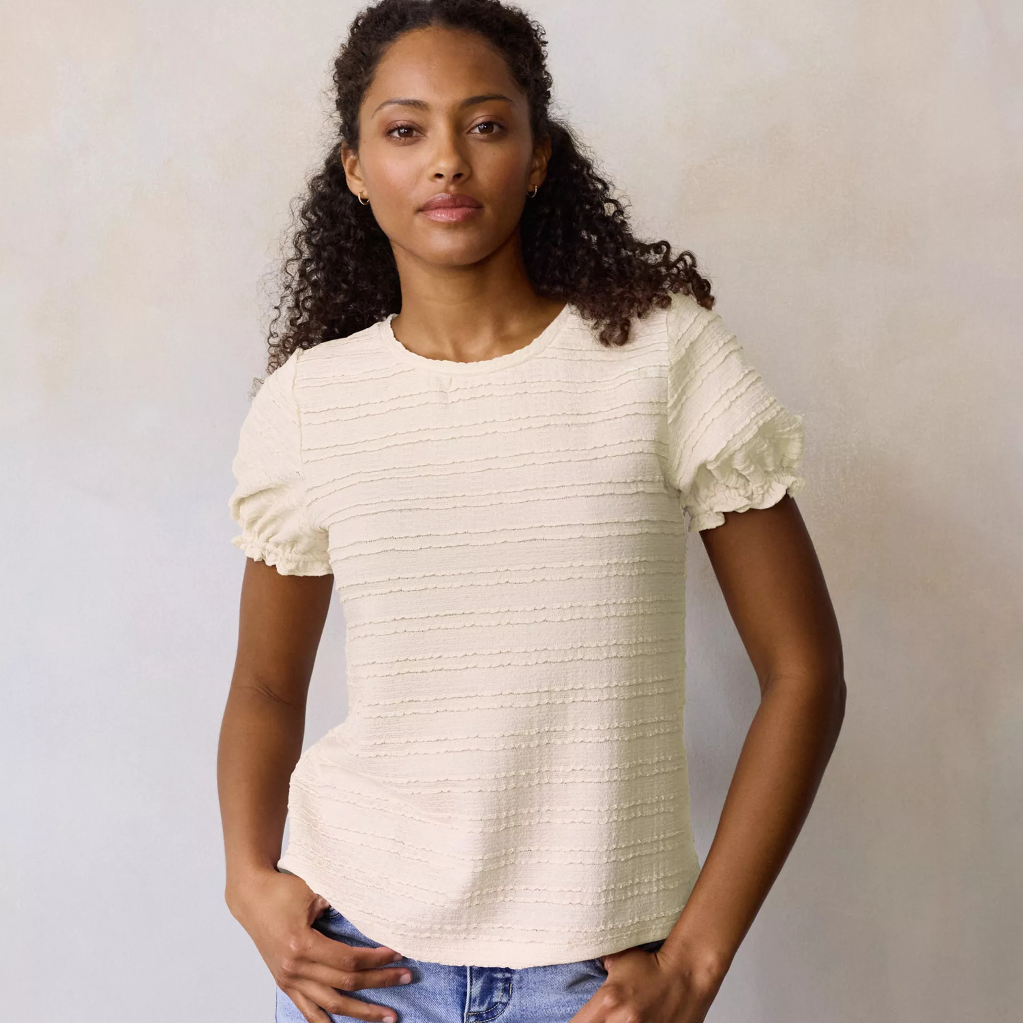 Women's LC Lauren Conrad Puff Sleeve Top | Kohl's