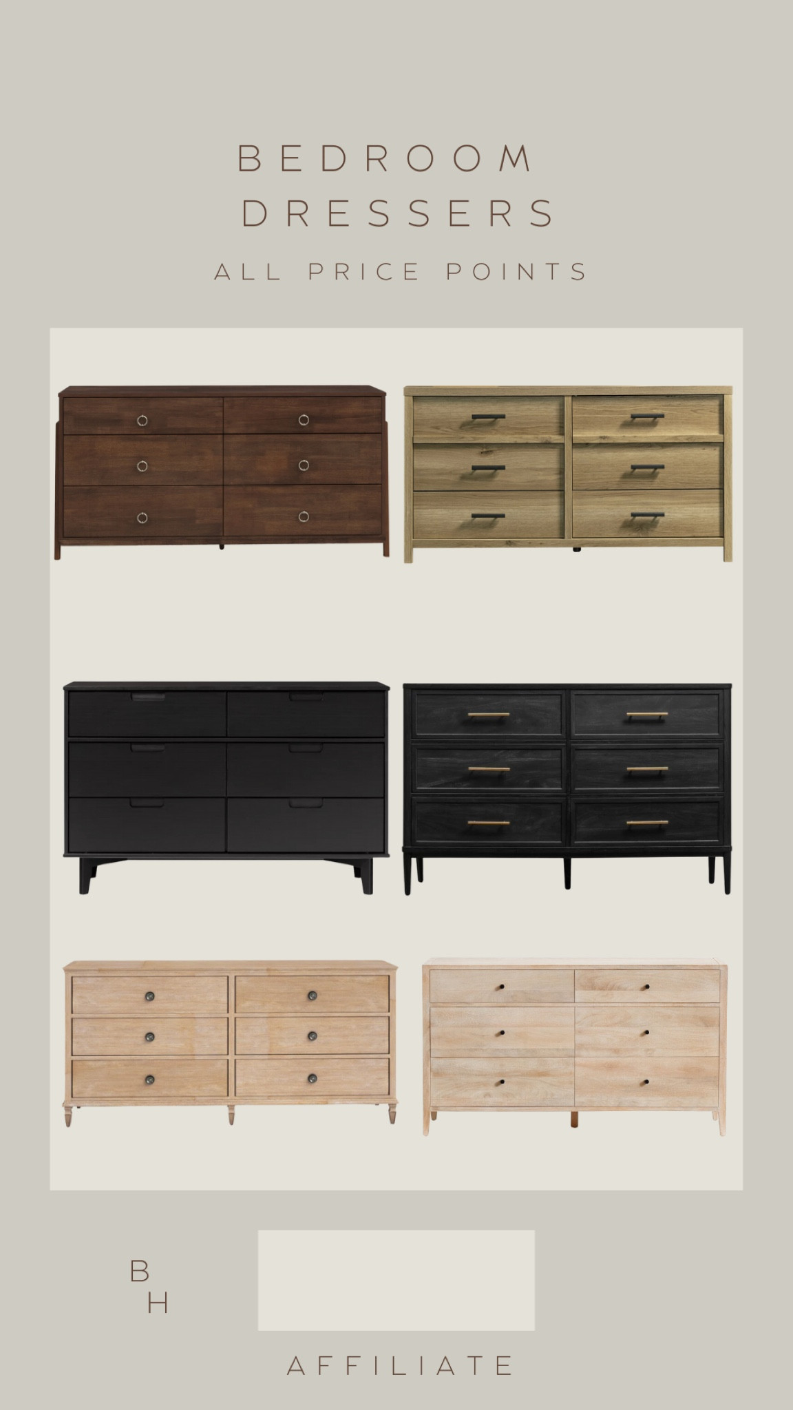 Bedroom dressers, wooden bedroom dressers, white oak bedroom dressers, black dressers. 

#LTKStyleTip #LTKHome
