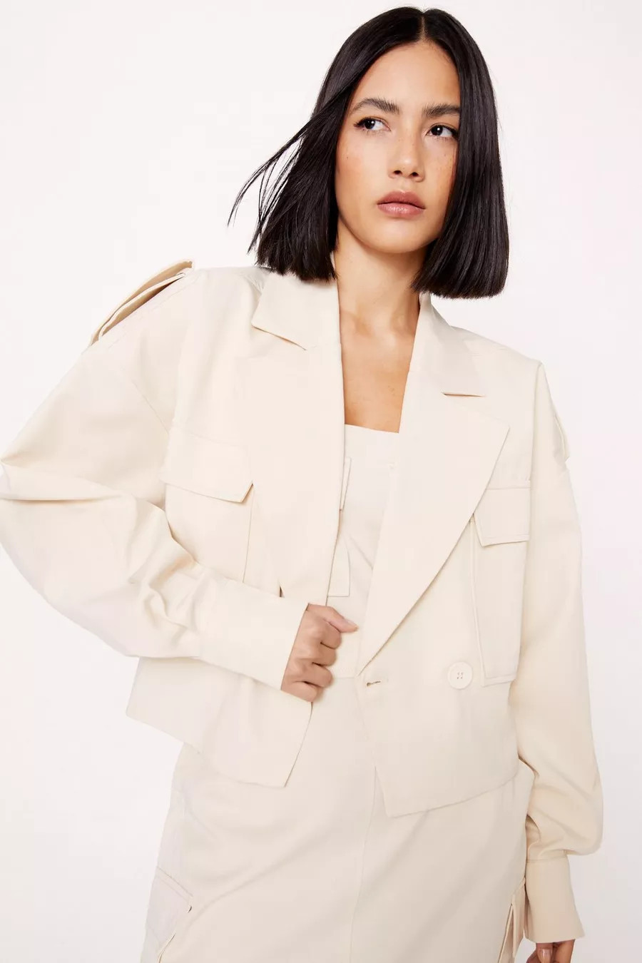 Premium Twill Co-ord Cargo Blazer | Nasty Gal UK (+IE)
