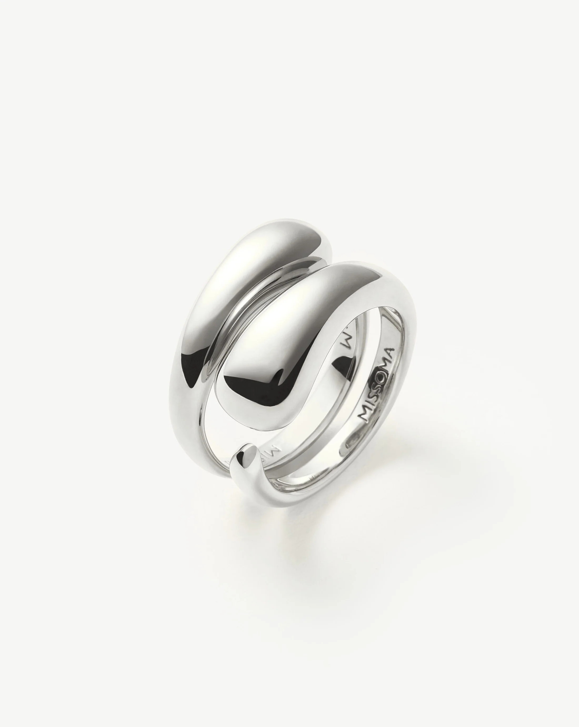 Molten Double Stacking Ring Set - Silver Plated | Missoma UK