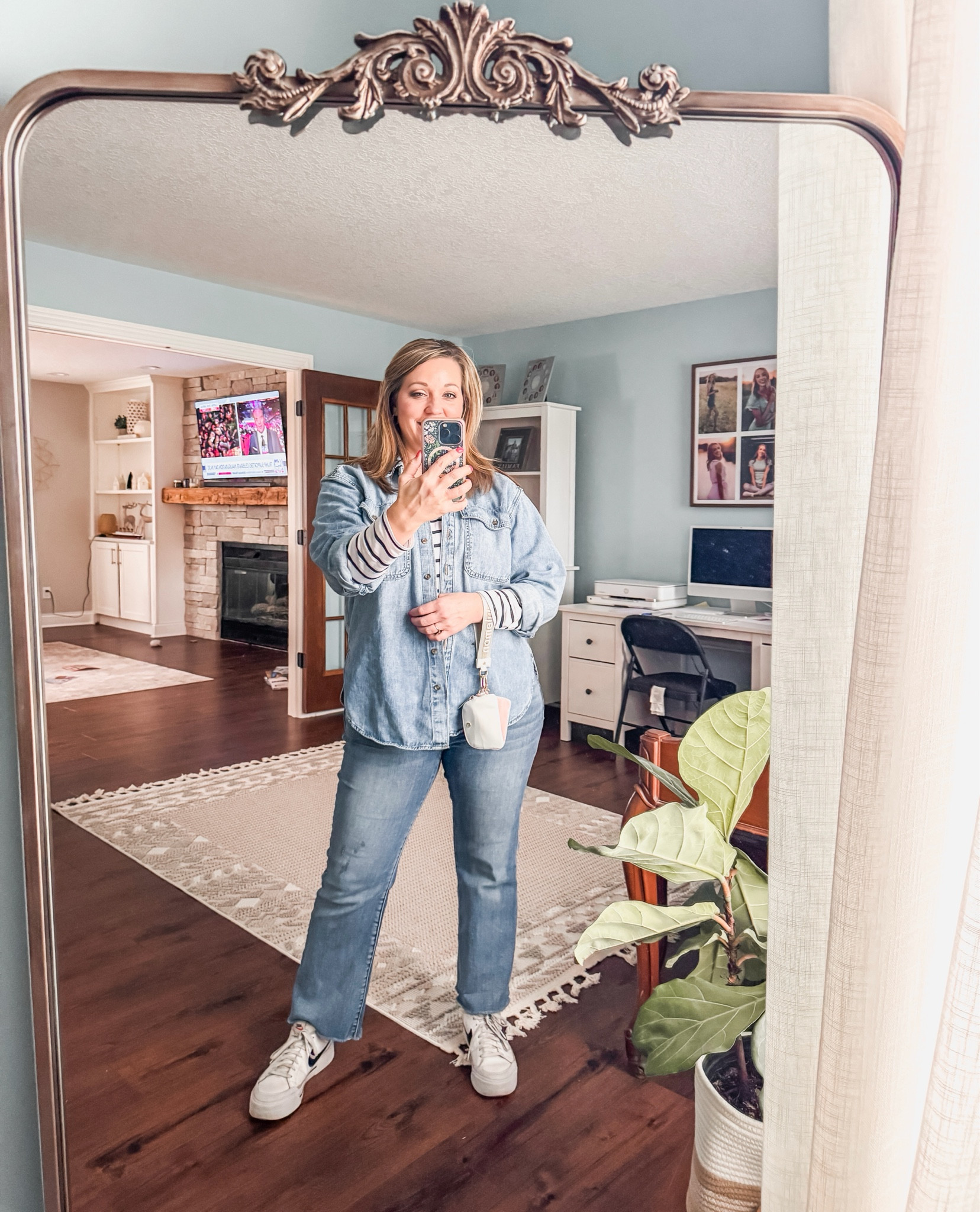 It's a denim and stripes kind of day. Easy Monday style when your kids are off school but you have a few items on the schedule to knock out! 😉

#LTKFindsUnder50 #LTKStyleTip #LTKMidsize