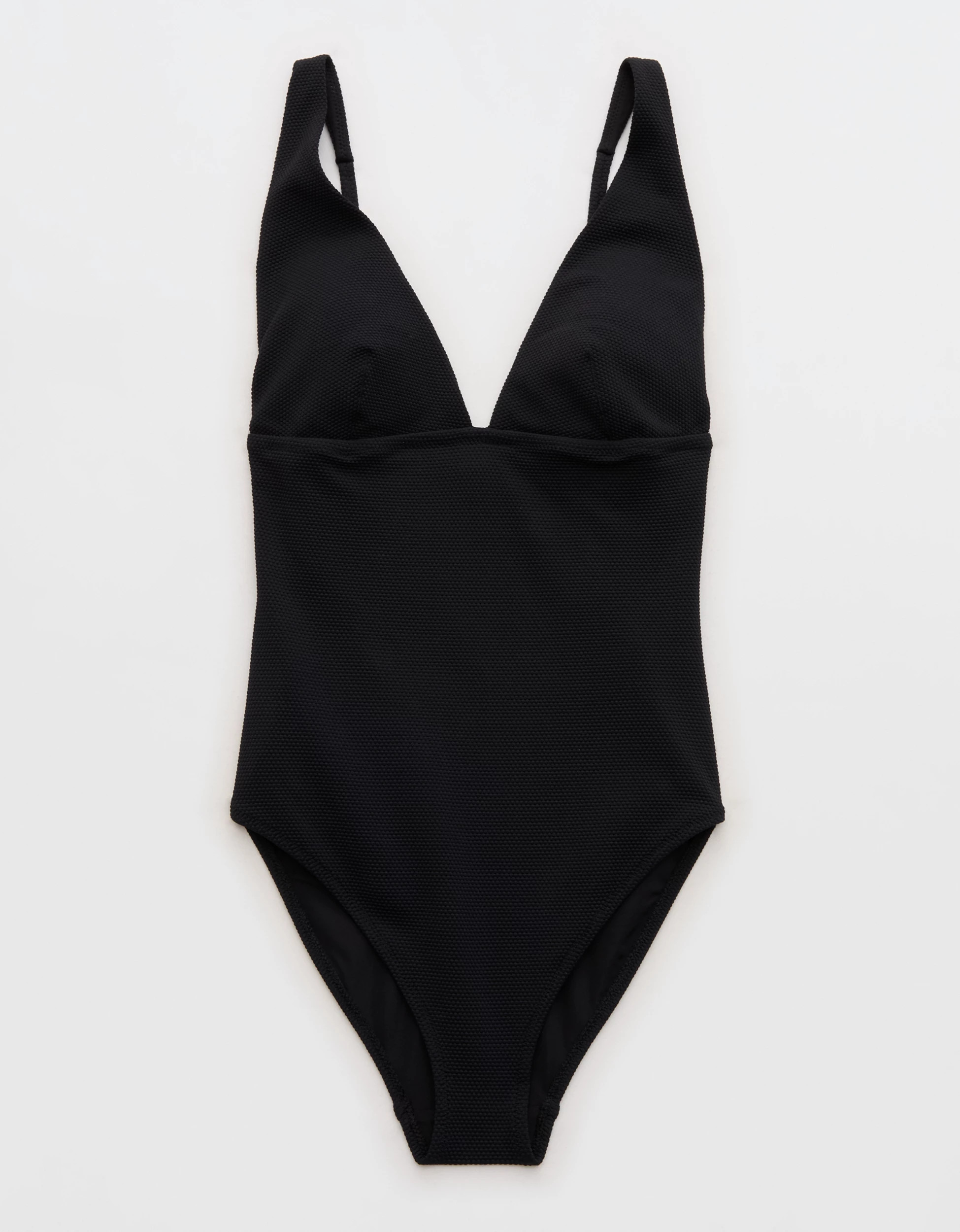 Aerie Pique Full Coverage One Piece Swimsuit | Aerie