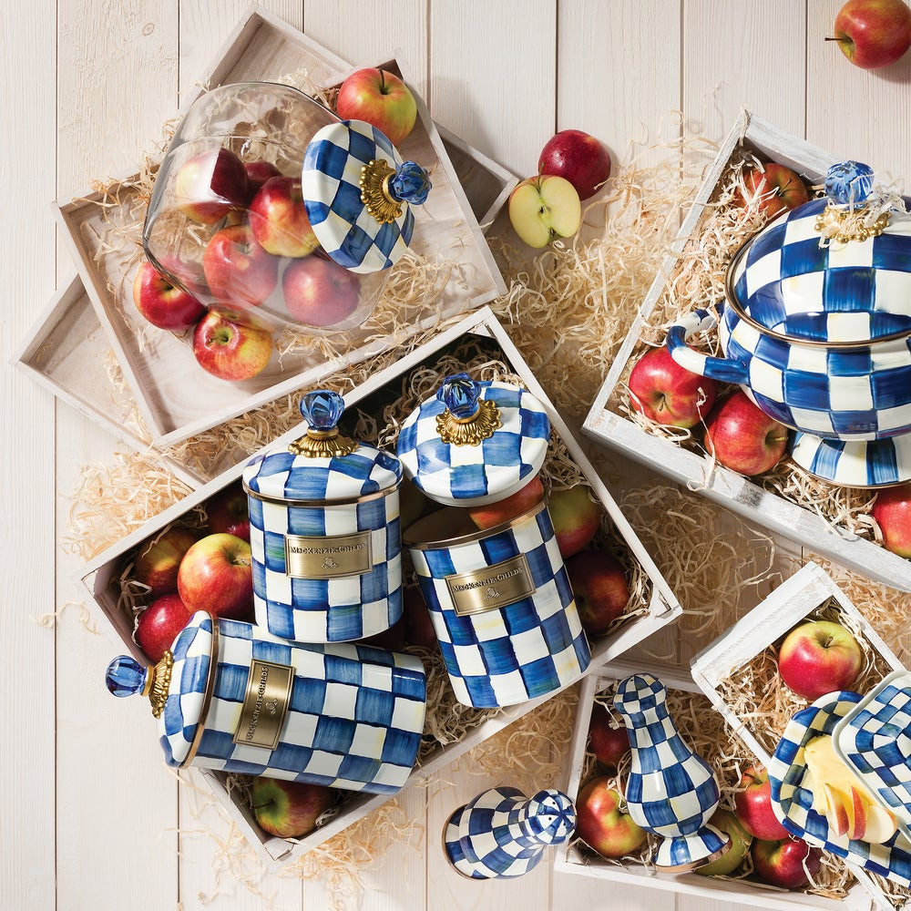 Royal Check Enamel Canisters | MacKenzie-Childs