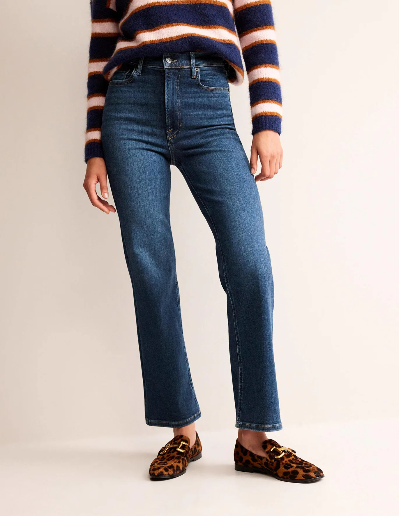 High Rise True Straight Jeans - Indigo | Boden (UK & IE)