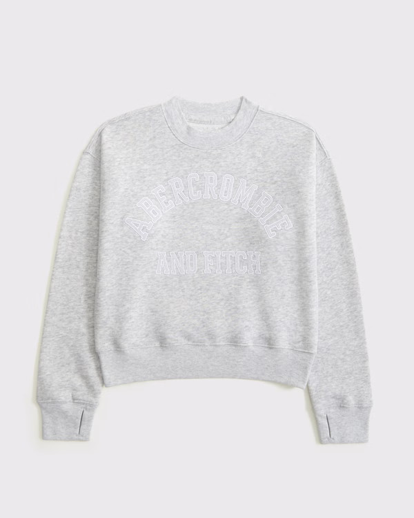 girls logo crew sweatshirt | girls tops | Abercrombie.com | Abercrombie & Fitch (US)