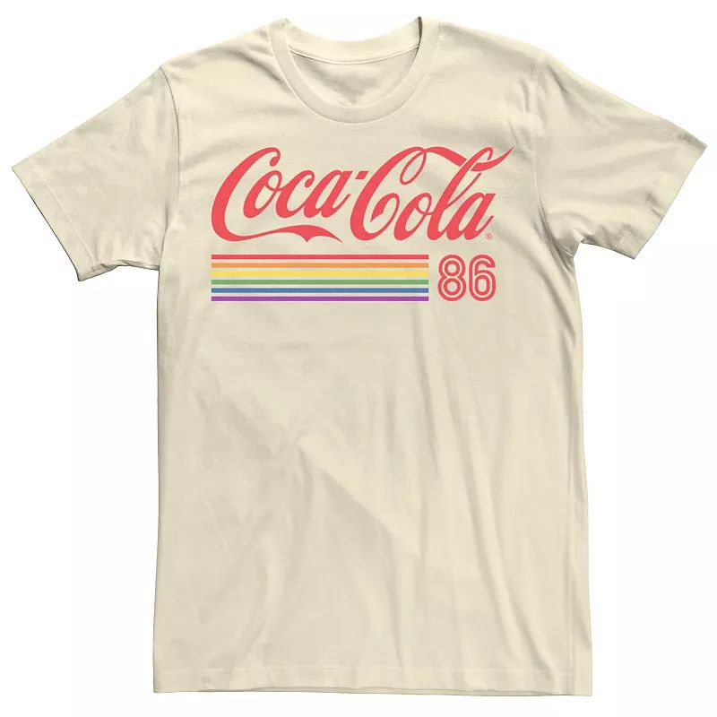 Adult Coca-Cola Pride Rainbow Stripe 86 Logo Tee, Men's, Size: XXL, Natural | Kohl's