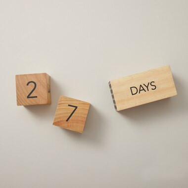 THE LITTLEST X HOLLY WOODEN MILESTONE BLOCKS, TRIANGLES | Indigo (CA)