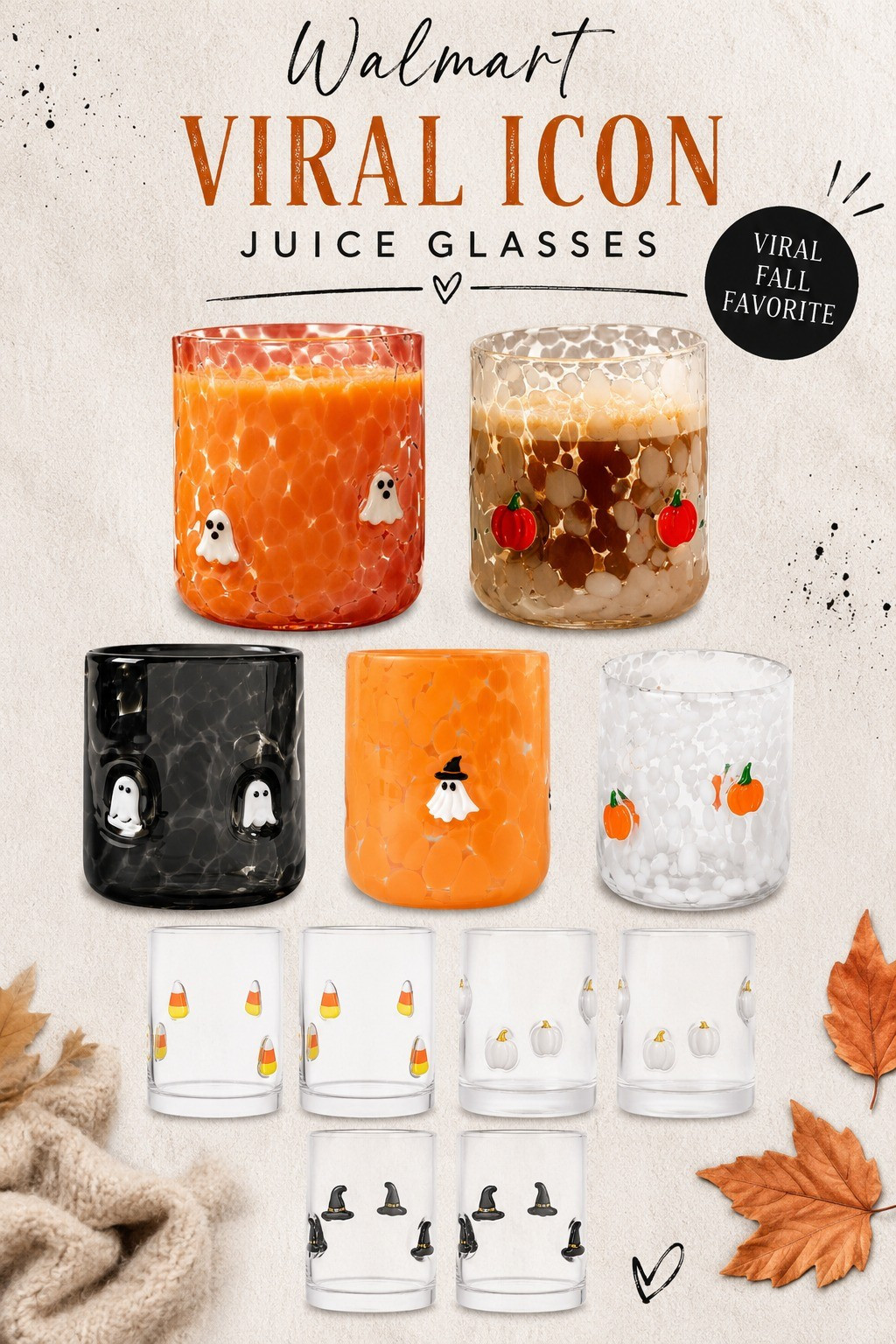 Walmart’s viral icon juice glasses are here for fall and I’m OBSESSED. 🎃👻🍂 The cutest little addition to your fall drinkware! 

#LTKHome #LTKSeasonal #LTKU