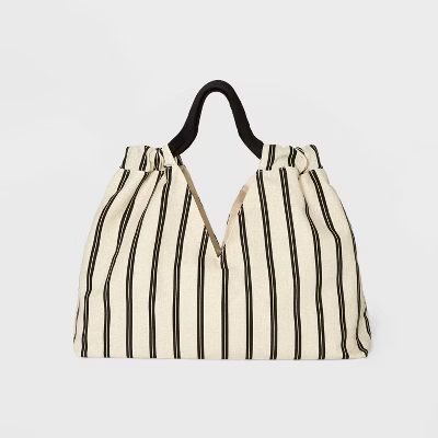 Striped Seasonal Tote Handbag - A New Day™ Black | Target