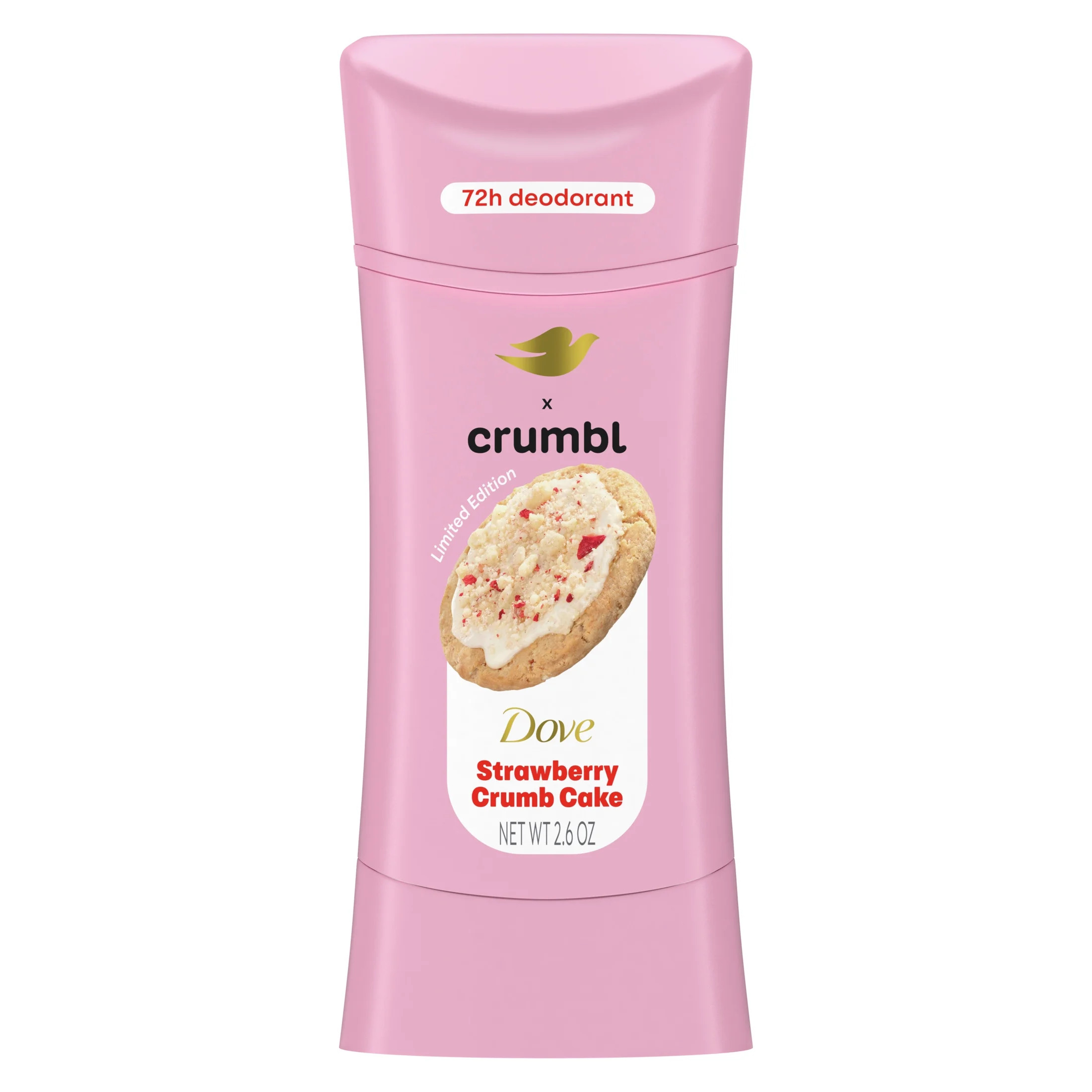Dove Crumbl Deodorant Stick Crumbl Strawberry Crumb Cake Aluminum Free, 2.6 oz | Walmart (US)
