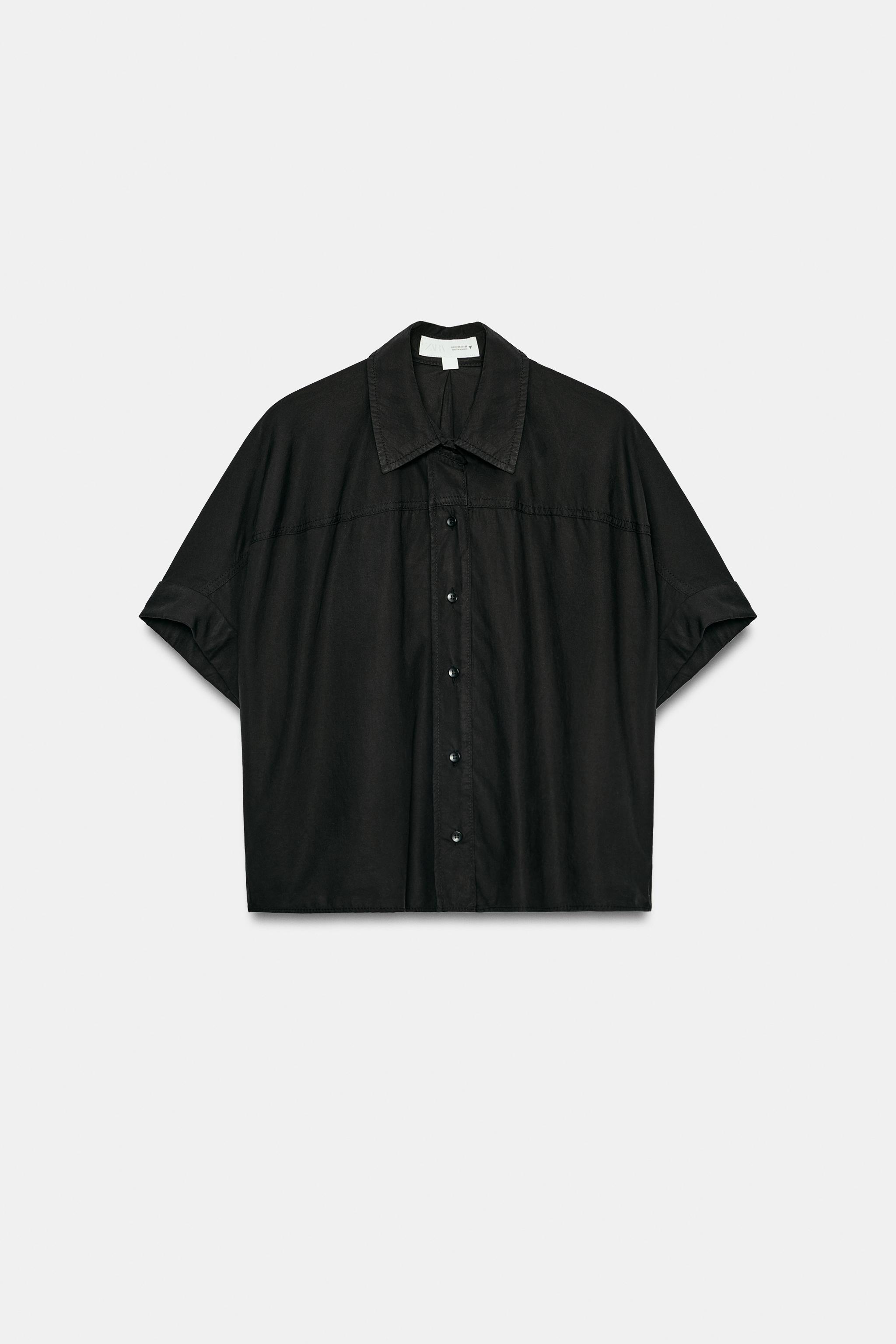 FLOWY SHORT SLEEVE SHIRT | Zara US