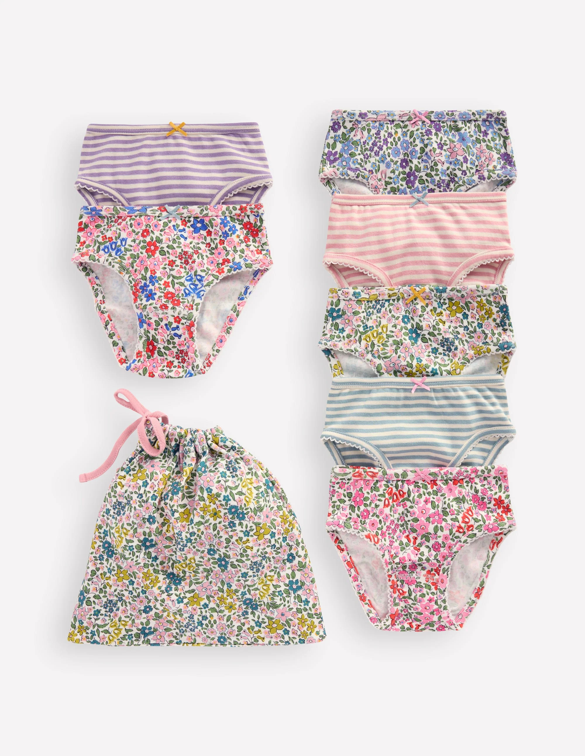 7-Pack Underwear-Multi Floral/Stripe | Boden (US)