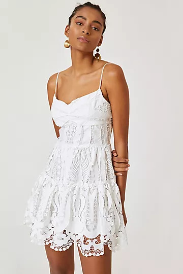 Delfi Eyelet Mini Dress | Anthropologie (US)