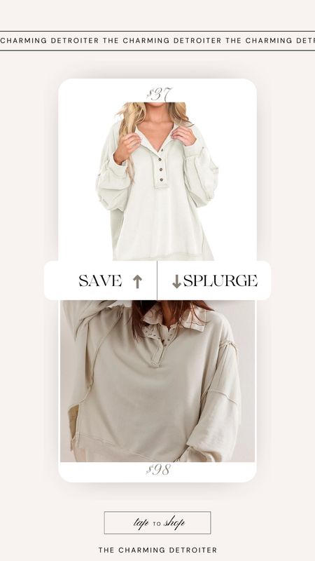 Save or splurge free people pull over sweatshirt

#LTKStyleTip #LTKFindsUnder50