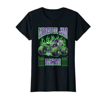 Monster Jam Grave Digger Mom Family Motorsports T-Shirt | Amazon (US)