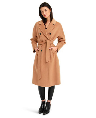 Women's Boss Girl Double-Breasted Wool Coat - Camel | Macy's Canada