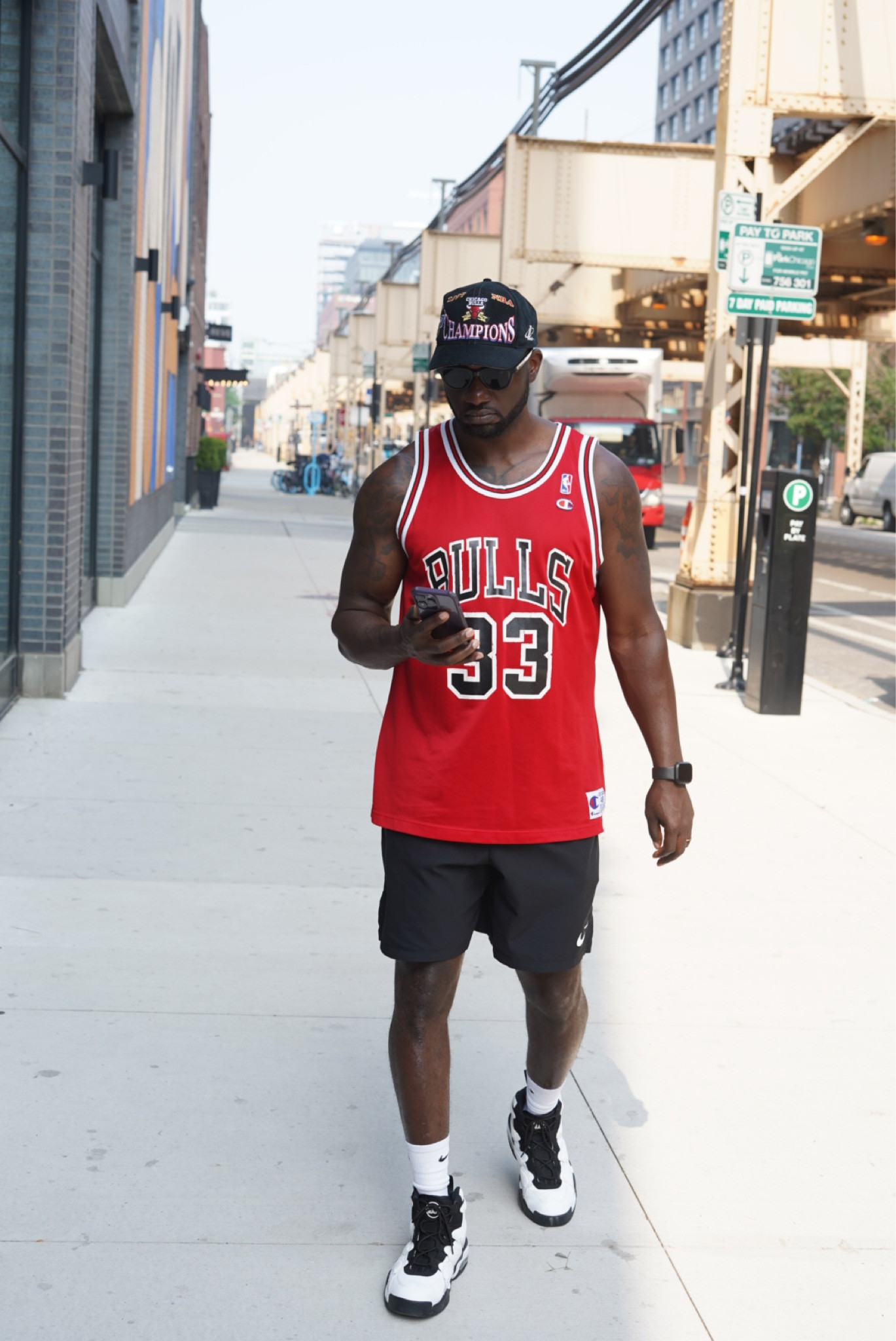 1997 Chicago Bulls championship hat, 90s Chicago Bulls Bulls Scottie Pippen jersey, Nike dri fit shorts, Nike sneakers


#LTKstyletip #LTKmens #LTKSeasonal