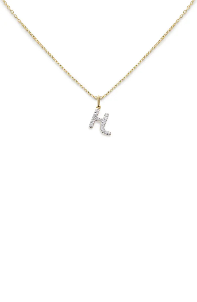 Monica Vinader Lab Created Diamond Initial Pendant Necklace | Nordstrom | Nordstrom