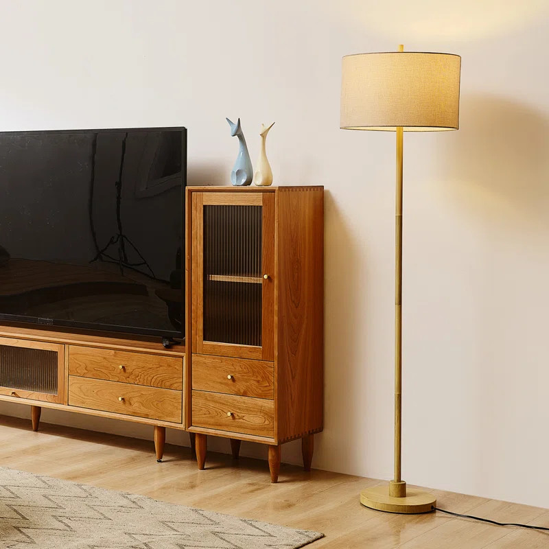 62'' Satin Brown Floor Lamp | Wayfair North America