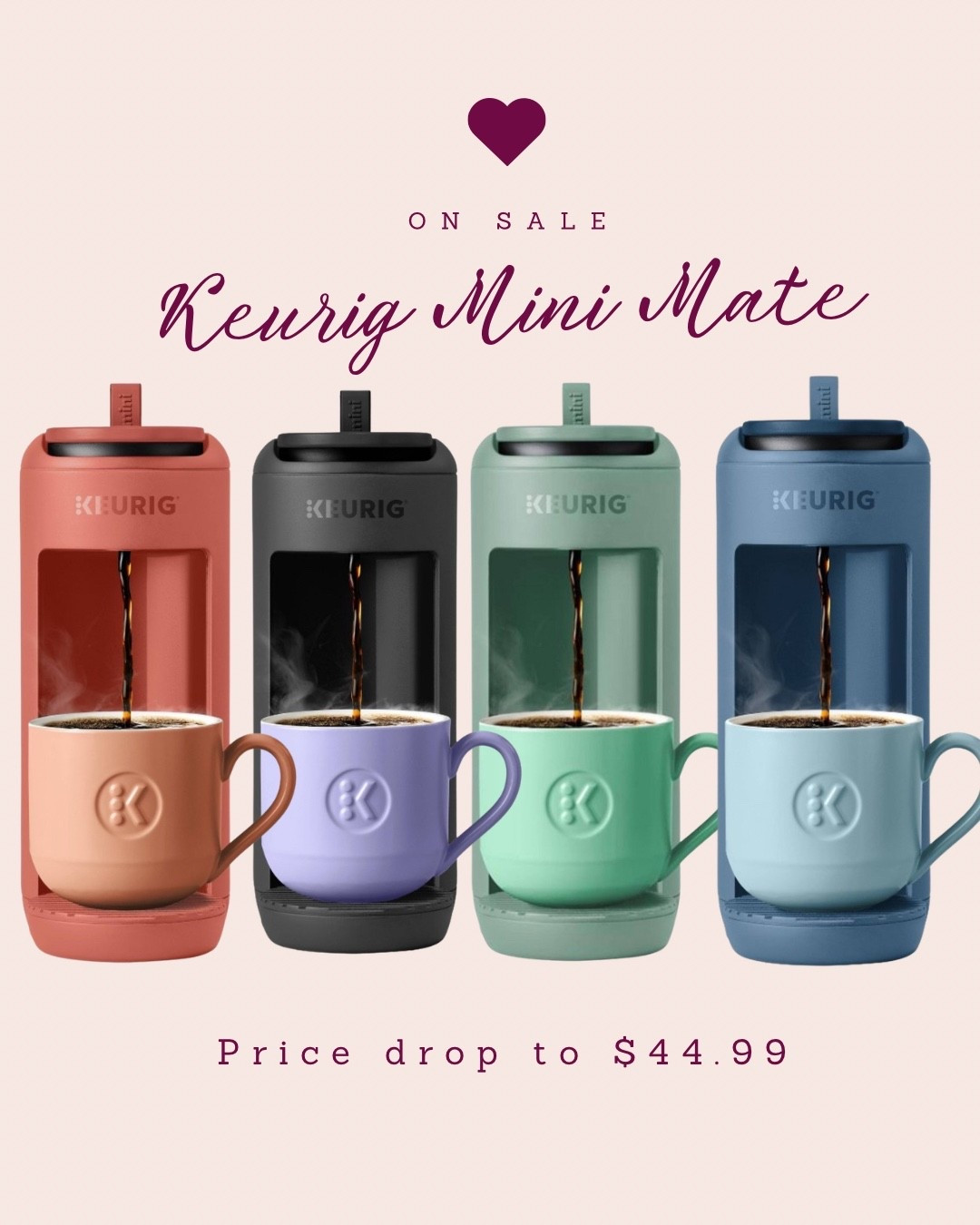 The Keurig Mini Mate is on major sale! ☕️✨ Shop online and grab yours for $35 off. These are perfect for college life, your office, a guest room, or just to add a pop of color to your kitchen. Which color would you pick? I’m team green! 

#LTKSaleAlert #LTKGiftGuide #LTKCyberWeek